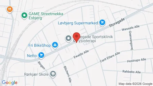 Erhvervslejemål til salg i Esbjerg Centrum - kort over placeringen