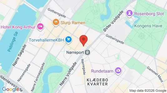 Kontorlokaler til leje i København K - kort over placeringen