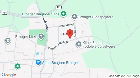 Erhvervslejemål til salg i Broager - kort over placeringen