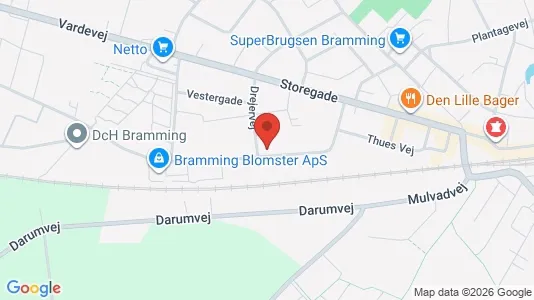Lagerlokaler til salg i Bramming - kort over placeringen
