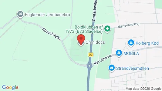 Kontorlokaler til leje i Slagelse - kort over placeringen