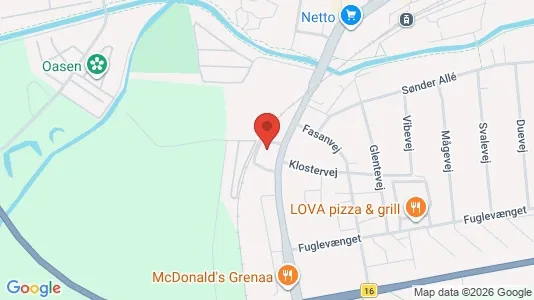 Lagerlokaler til salg i Grenaa - kort over placeringen