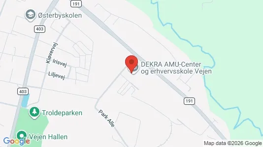 Lagerlokaler til leje i Vejen - kort over placeringen