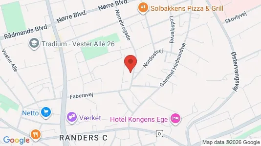 Boligudlejningsejendomme til salg i Randers C - kort over placeringen