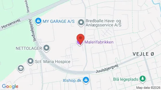 Kontorlokaler til leje i Vejle Øst - kort over placeringen