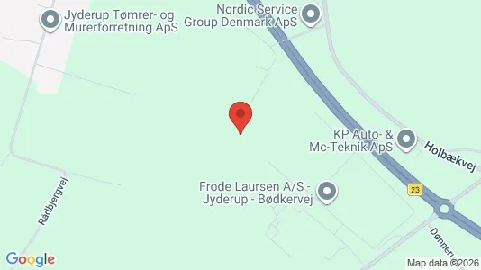 Erhvervsgrunde til salg i Jyderup - kort over placeringen