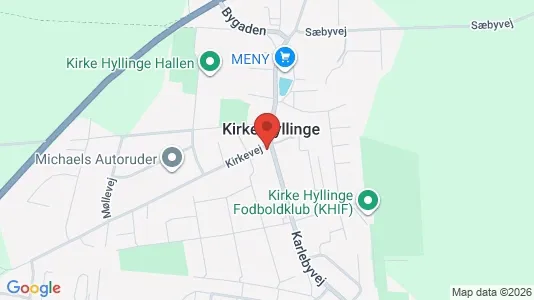 Boligudlejningsejendomme til salg i Kirke Hyllinge - kort over placeringen