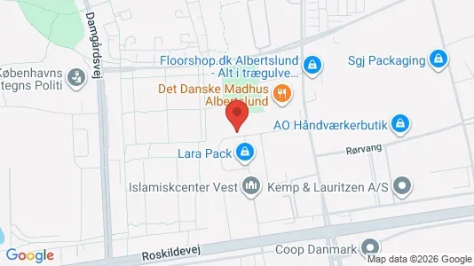 Lagerlokaler til leje i Albertslund - kort over placeringen
