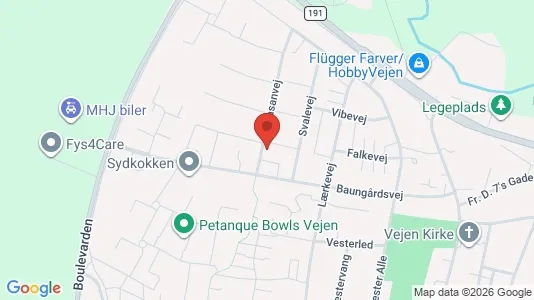 Erhvervslejemål til salg i Vejen - kort over placeringen