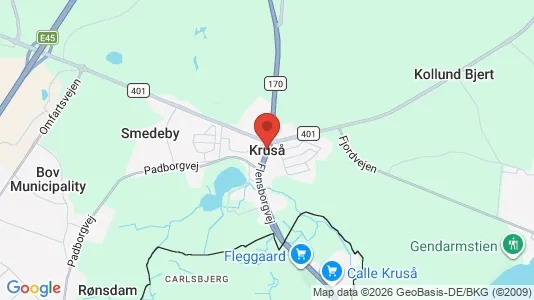 Butikslokaler til salg i Kruså - Foto fra Google Street View