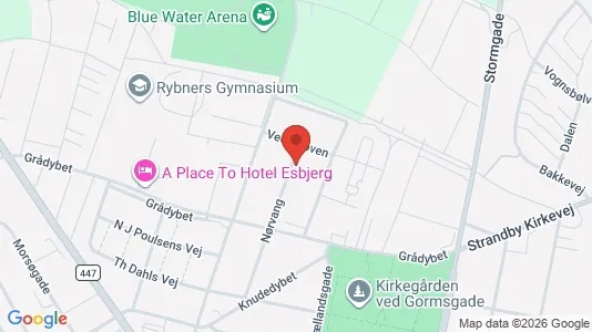 Erhvervslejemål til leje i Esbjerg Centrum - kort over placeringen