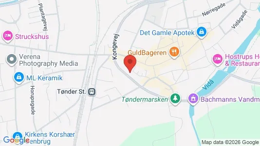 Boligudlejningsejendomme til salg i Tønder - kort over placeringen