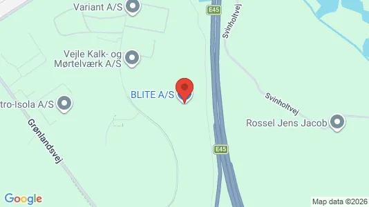 Lagerlokaler til leje i Vejle Centrum - kort over placeringen