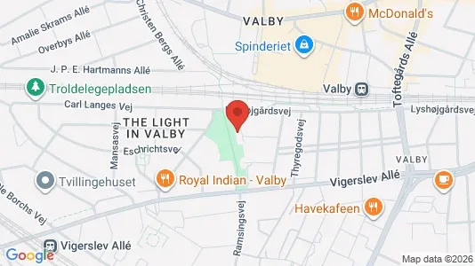 Garager til leje i Valby - kort over placeringen