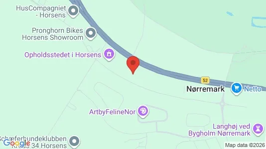 Lagerlokaler til leje i Horsens - kort over placeringen