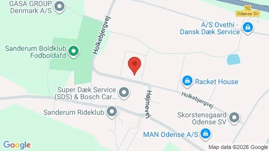 Lagerlokaler til leje i Odense SV - kort over placeringen