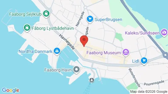 Boligudlejningsejendomme til salg i Faaborg - kort over placeringen