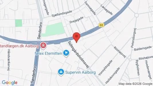Erhvervslejemål til salg i Aalborg Centrum - kort over placeringen