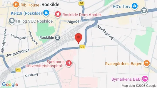 Kontorlokaler til leje i Roskilde - kort over placeringen