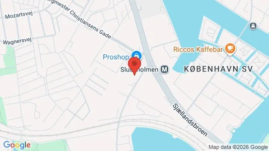 Lagerlokaler til leje i København SV - kort over placeringen