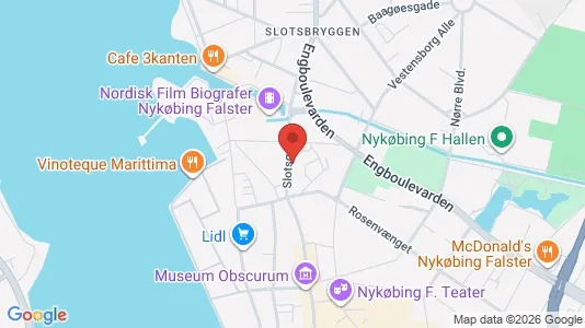 Erhvervslejemål til salg i Nykøbing Falster - kort over placeringen