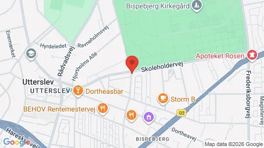 Erhvervslejemål til leje i København NV - kort over placeringen