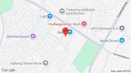 Boligudlejningsejendomme til salg i Aalborg Øst - kort over placeringen