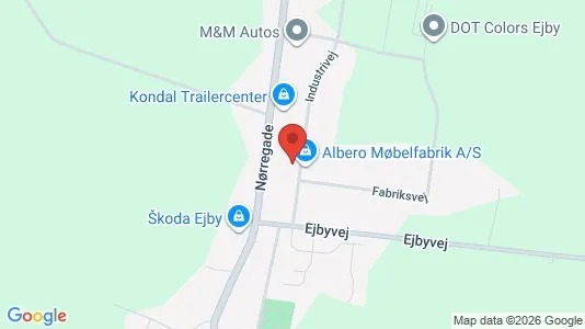 Lagerlokaler til salg i Ejby - kort over placeringen