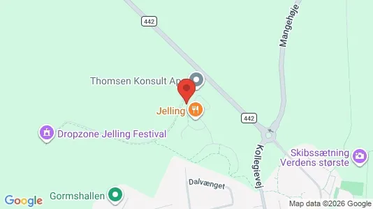 Erhvervslejemål til salg i Jelling - kort over placeringen