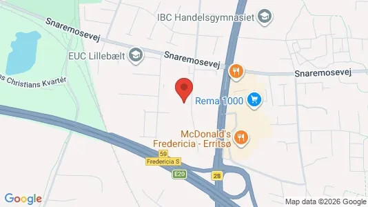 Lagerlokaler til salg i Fredericia - kort over placeringen