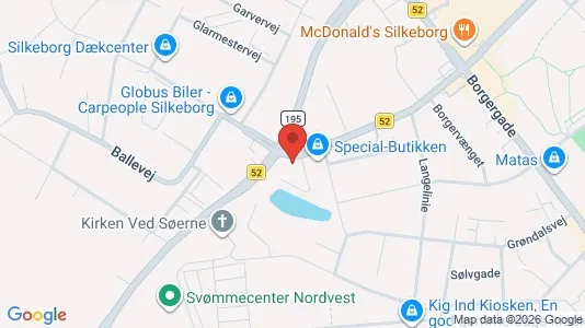 Lagerlokaler til salg i Silkeborg - kort over placeringen