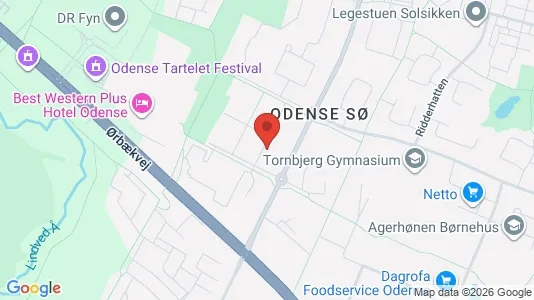 Kontorlokaler til leje i Odense SØ - kort over placeringen