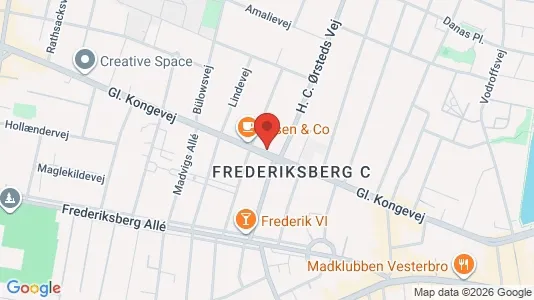 Kontorlokaler til leje i Frederiksberg C - kort over placeringen