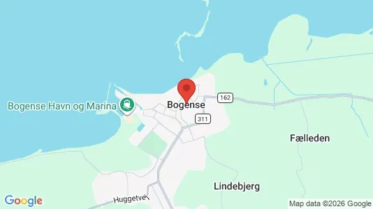 Boligudlejningsejendomme til salg i Bogense - kort over placeringen