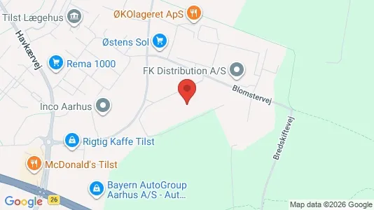 Lagerlokaler til leje i Tilst - kort over placeringen