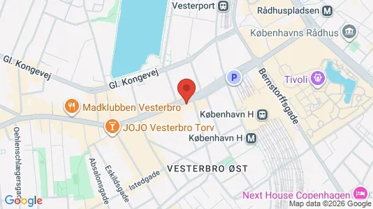 Kontorlokaler til leje i Vesterbro - Foto fra Google Street View