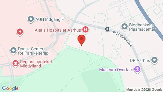 Kontorlokaler til leje i Århus N - kort over placeringen
