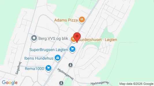 Erhvervslejemål til leje i Skødstrup - kort over placeringen
