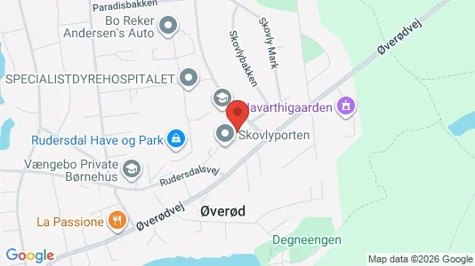 Kliniklokaler til leje i Holte - kort over placeringen