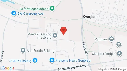 Lagerlokaler til leje i Esbjerg Ø - kort over placeringen