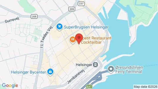 Erhvervslejemål til salg i Helsingør - kort over placeringen
