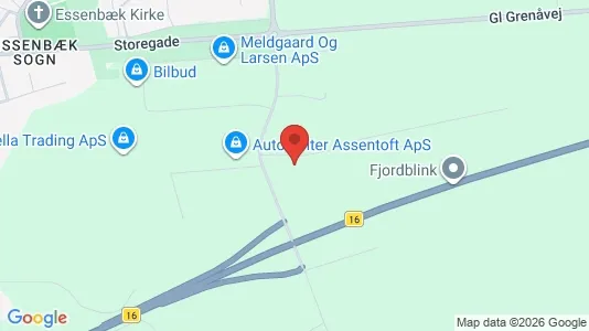 Erhvervsgrunde til salg i Randers SØ - kort over placeringen
