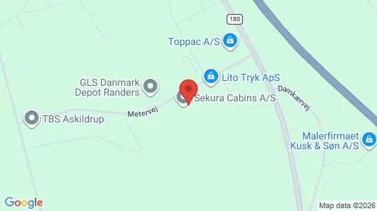 Erhvervsgrunde til salg i Randers SV - kort over placeringen
