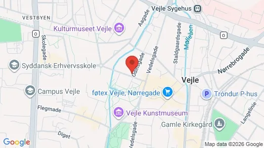 Erhvervslejemål til leje i Vejle Centrum - Foto fra Google Street View