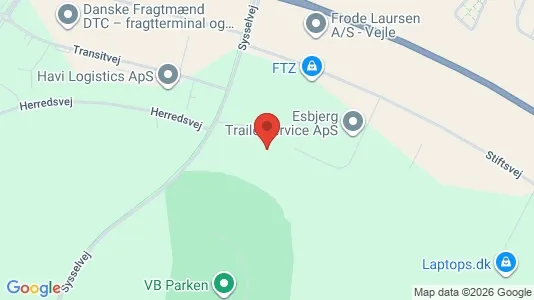 Erhvervsgrunde til salg i Vejle Centrum - Foto fra Google Street View