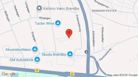 Kontorlokaler til leje i Brøndby - kort over placeringen