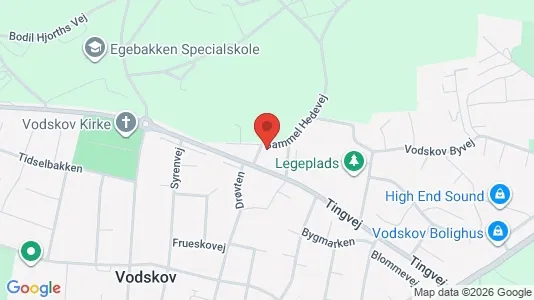 Boligudlejningsejendomme til salg i Vodskov - kort over placeringen