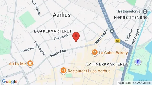 Kontorlokaler til leje i Århus C - kort over placeringen