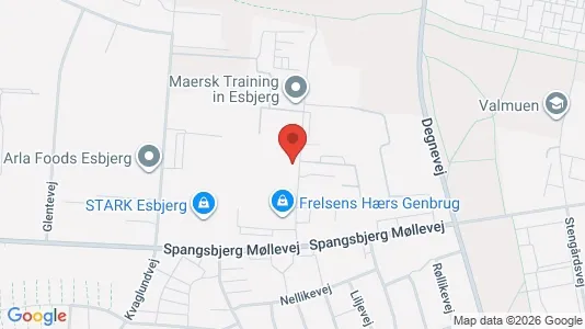 Erhvervsgrunde til leje i Esbjerg Ø - kort over placeringen