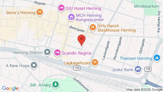 Boligudlejningsejendomme til salg i Herning - kort over placeringen
